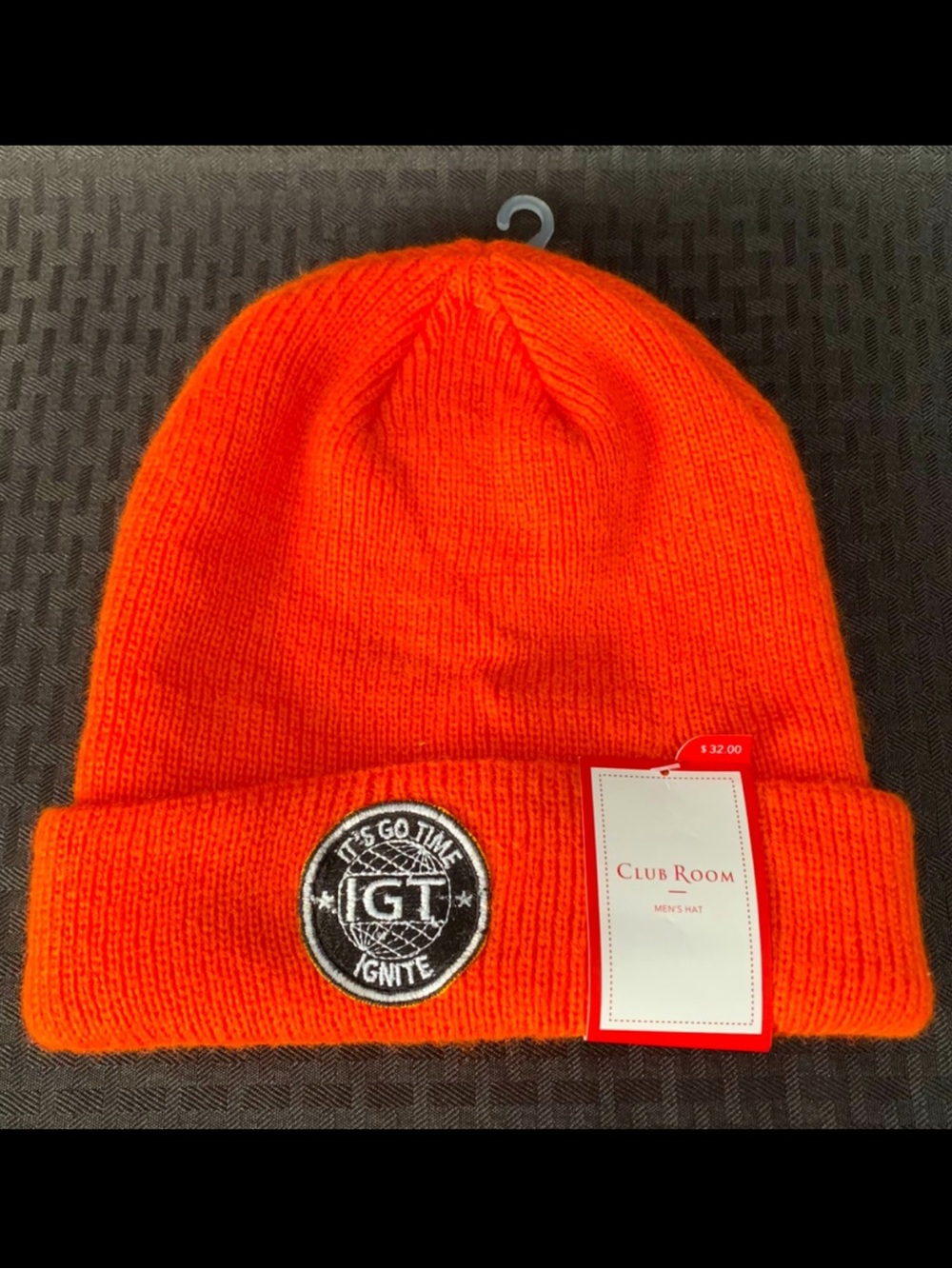 Club Room “It’s Go Time IGT Ignite” Knit Beanie